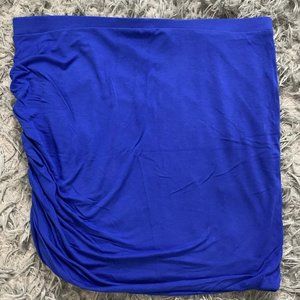 Moda International Blue Short Ruched Skirt